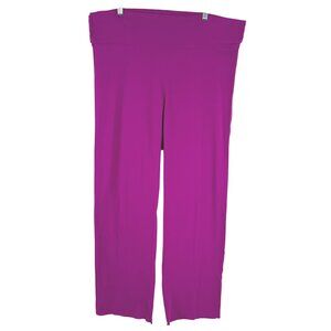 Skims Cotton Blend Jersey Foldover Pants 4X Lollipop Magenta NWT‎ PT-2545